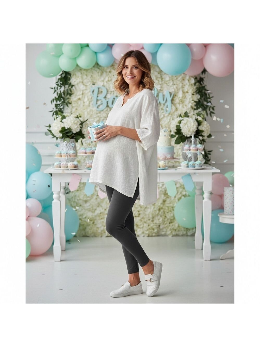 Blanqi Maternity Everyday Leggings Size Large